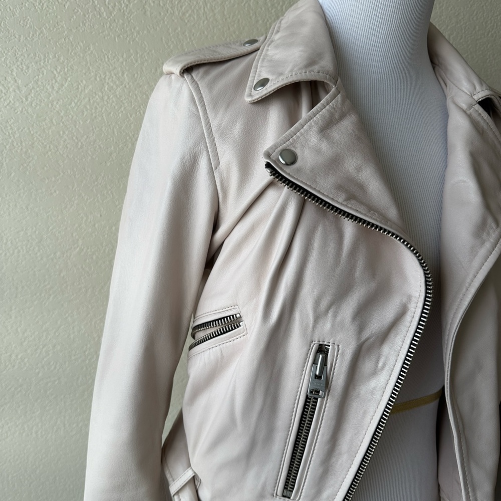 New! ALL SAINTS Leather Jacket - Picture 4 of 8
